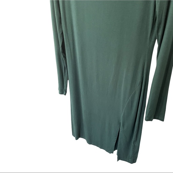 LULU'S HOW I WONDER FOREST GREEN LONG SLEEVE SIDE SLIT BODYCON DRESS - Picture 9 of 15